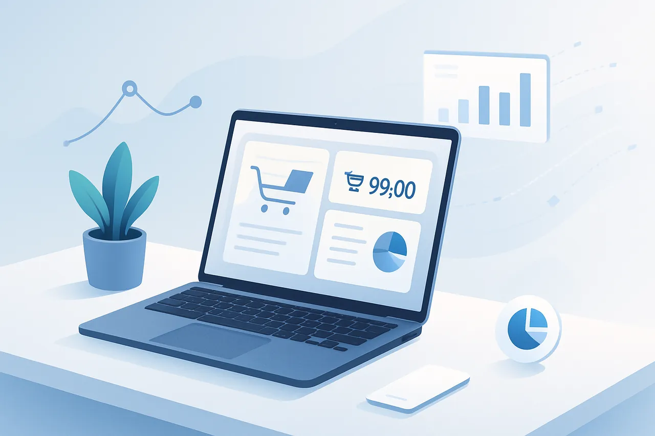 T-Soft başlangıç paketiyle online mağaza açmaya hazırlanan bir girişimciyi gösteren modern bir ofis ortamı.